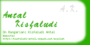 antal kisfaludi business card